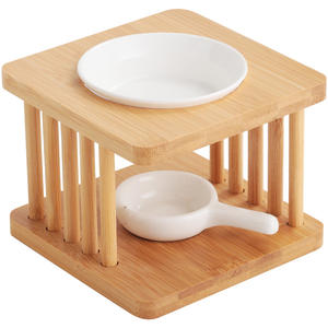 Bambus ätherisches Öl Diffusor Keramik Aroma therapie Wachs Schmelz brenner Weihrauch Weihrauch halter Duft Wachs Weihrauch Ölbrenner Rahmen - Product Image 6