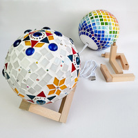 Wowei Punchable Mosaïque Verre Lampes DIY Artisanat Kit Mosaïque Creative Jouet Lune Lampe Veilleuse avec Contrôle Tactile