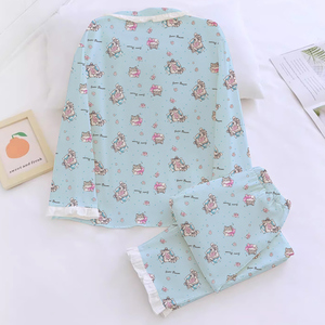 Pigiama donna Cardigan primavera e autunno pantaloni a maniche lunghe modelli Senior Sense possono essere indossati fuori dalla tuta di abbigliamento da casa - Product Image 5