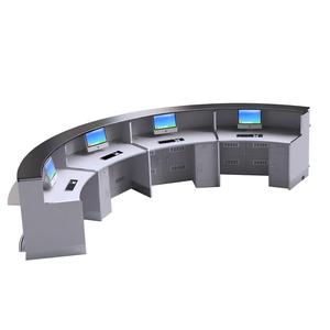 Comptoir de Check-in d'Aéroport en Acier Inoxydable de Luxe, Design Moderne, Mobilier Commercial pour Écoles avec Hauteur Réglable - Product Image 3