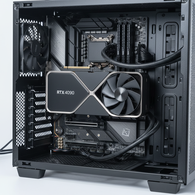JLS GeForce RTX 4090 24GB GDDR6X 450W PCI Express 2.0 X16 Fan Cooler Desktop/Workstation GPU with DP Output New