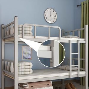 Marco de cama de acero Litera de acero de 2 capas de alta calidad para camas de metaldormitorio doble para estudiantes con escalera - Product Image 5