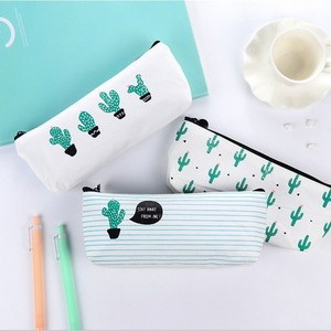 Trousse à crayons en toile Kawaii Flamingos, nouveauté pour l'école et le bureau, cadeau mignon avec fermeture éclair, 3 couleurs, 20x8x4cm - Product Image 1