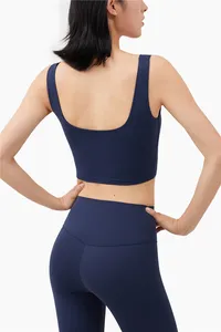 LOGO Custom Plus Size Women Seamless High Quality Sexy Square Neck Bras For Women Fitness Yoga Sports Bras