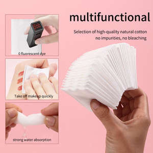 LMLTOP Lot de 222 tampons carrés multifonctionnels en <span class=keywords><strong>coton</strong></span>, épais et sans peluches, pour salons de beauté, manucure et démaquillage - Product Image 5