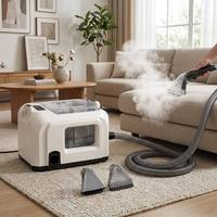 Nettoyeur Vapeur Portable Double Réservoir pour Tapis et Tissus d'Ameublement, Idéal pour Canapés et Moquettes, Machine de Nettoyage des Taches Domestiques