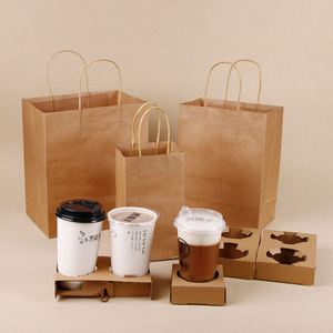 Bolsa de Papel Kraft Personalizada KM para Llevar Comida, Té y Cerveza, para Regalos y Compras, con su Propio Logotipo - Product Image 5