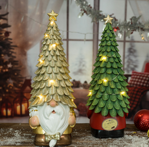 Nuevas artesanías de resina luminosa árbol de Navidad <span class=keywords><strong>duende</strong></span> enano Figish princesa forma ornamento para decoración del hogar - Product Image 4