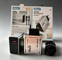 Chargeur de voyage USB pour téléphone portable 67W avec câble USB, adaptateur secteur USB à charge rapide 67W