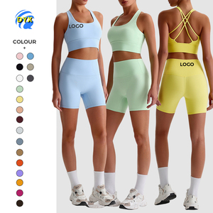 Nuovi Completi Sportivi Aderenti con Reggiseno e <span class=keywords><strong>Pantaloncini</strong></span> Traspiranti per Corsa, Fitness e Yoga all'Aperto - Product Image 1