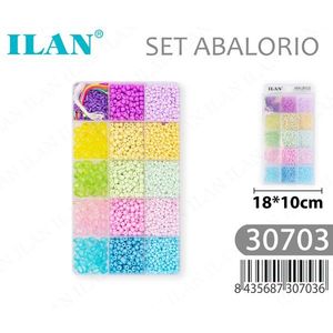 Ilan <b>Bead</b> <b>Set</b> 18x10cm Multicolor Crafting Kit Round Acryl Durable - Product Image 1