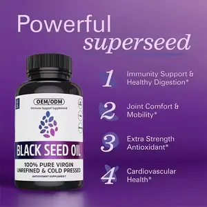 OEM Private Label Black Seed Oil Softgel Capsules Pure Black Cumin Seed Oil Capsule With Vitamin E For Skin Health