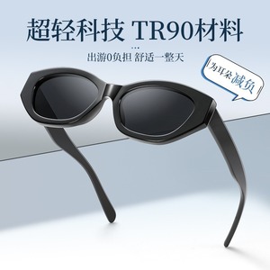 Lunettes de soleil œil de chat Mirror Factory UV400 polarisées, monture noire, protection solaire pour femmes, conduite en extérieur, cyclisme - Product Image 4