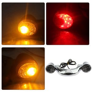 Soporte de luz LED trasera para motocicleta Harley Street Glide Road Glide, conjunto de luz trasera con lente ahumada ámbar - Product Image 3