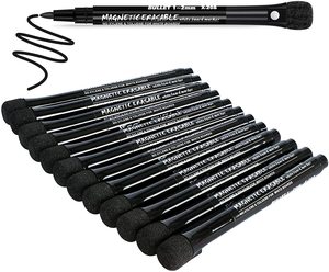 Non Toxic Low Odor Magnetic Dry Erase Fine Tip <b>Markers</b> <b>Whiteboard</b> <b>Marker</b> Pen with Brush - Product Image 5