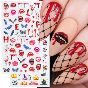 Calcomanías y Adhesivos de <span class=keywords><strong>Uñas</strong></span> 5D de Halloween 2026, Diseño de Calavera y Calabaza, Gel Brillante, Plástico Premium, DIY, <span class=keywords><strong>Sanrio</strong></span>, Cosplay - Product Image 3