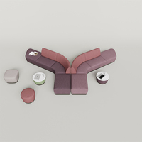 Juego de sofá modular moderno en forma de L, muebles de oficina para hotel, hogar, escuela, uso hospitalario
