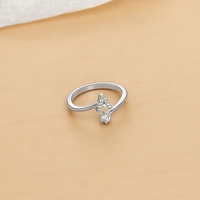 Bague en argent 925, zircone cubique, bijoux Top de mode, lettre initiale pour femmes
