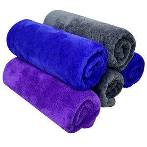 Toallas de microfibra para lavado de autos, 30x70cm, tela absorbente y gruesa para limpieza de autos, color morado, azul real, gris oscuro - Product Image 3