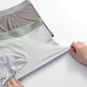 Calzoncillos bóxer para hombre modal de marca con logotipo personalizado, calzoncillos bóxer de pierna corta sin costuras de calidad superior para hombre, ropa interior para hombre - Product Image 3
