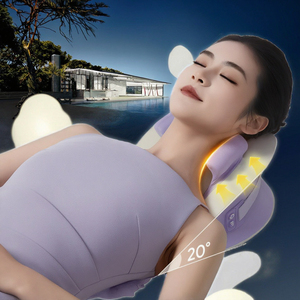 Masseur électrique chauffant Shiatsu pour le cou et les épaules avec pétrissage 6D et contrôle de la minuterie, oreiller de soins de santé inclus - Product Image 3