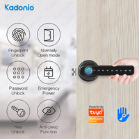 Poignée de porte principale Kadonio personnalisée à empreinte digitale Tuya avec code, vente en gros à bas prix de Chine