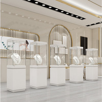 Vitrine d'exposition de bijoux et de reliques culturelles, en verre, avec éclairage LED, autoportante, personnalisée, robuste et écologique
