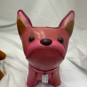 Hucha <span class=keywords><strong>de</strong></span> Bulldog <span class=keywords><strong>Francés</strong></span> <span class=keywords><strong>de</strong></span> Cuero Genuino Importado - Diseño Floral Clásico Hecho a Mano, Caja Decorativa para Dinero, Adorno para Hogar/Oficina, Regalo - Product Image 4