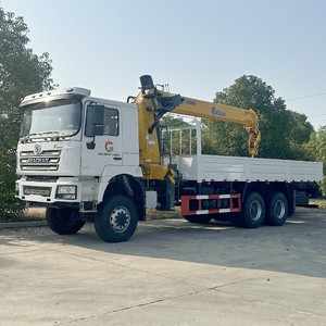 Prix d'usine Shacman 6X4 12 tonnes Grue à flèche droite montée sur camion, Grue mobile hydraulique de levage, Camion de transport de marchandises à vendre - Product Image 5
