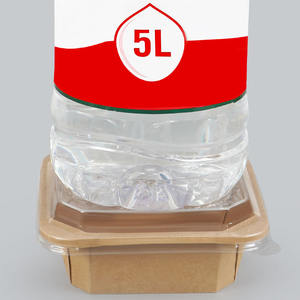 SenAng03 op voorraad Wegwerp Ecologisch Nieuw Ontwerp Salade Afhaal Kraft Papier Achtkantige Schaal met Deksel voor Koekjes en Snoep - Product Image 5