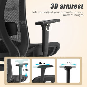 Silla de Oficina Giratoria Ergonómica de Malla para el Hogar, Venta al por Mayor de Fábrica, Silla de Oficina para Gerentes y Personal - Product Image 5