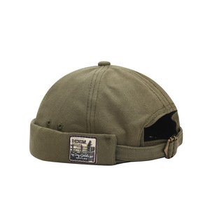 Venta al por mayor Retro Brimless Melon Skin Hat Versión coreana Versátil Landlord Hat Hombres Street Hip-hop <span class=keywords><strong>Melo</strong></span> Hat - Product Image 3