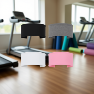 Fasce per capelli sportive elastiche da donna, 4 pezzi, nere, grigie, bianche, rosa, comode per l'allenamento quotidiano in palestra, per lo stile di vita casual - Product Image 2