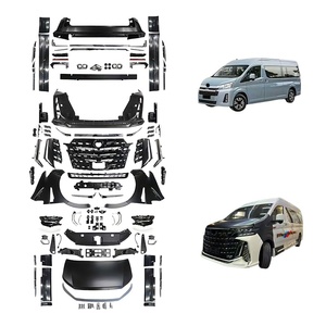 Recién llegado, parrillas de coche, parachoques, accesorios de kit de carrocería para Toyota <span class=keywords><strong>Hiace</strong></span> 2019-2023, actualización a AF60D, Kit de carrocería de estilo Master Edition - Product Image 1