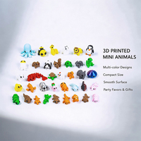 Figurines d'animaux imprimées en 3D, mini figurines d'animaux articulées, jouets, cadeaux de fête, jouets anti-stress de poche, articles en vrac pour sacs cadeaux