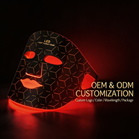 Masque facial LED, appareil de beauté, thérapie par lumière rouge et NIR, masque facial en silicone, sans fil, portable, soins de la peau à domicile, OEM ODM