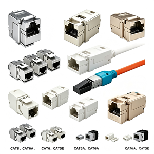 Prise Keystone <span class=keywords><strong>RJ45</strong></span> Cat6 UTP 180 degrés 8P8C <span class=keywords><strong>T568A</strong></span>/B à sertir - Product Image 6