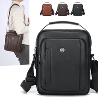 Tas Selempang Pria Vertikal Anti Air Multi Kantong Tas Selempang Bahu dengan Pegangan untuk Kantor, Kerja, dan Perjalanan
