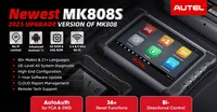 Escáner OBD2 Autel MaxiCOM MK808S, Herramienta de Diagnóstico Automotriz, Lector de Códigos de Error con Prueba Activa, Herramienta de Codificación de Llaves para Todos los Autos