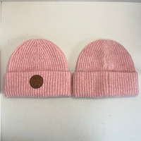 Bonnet en tricot unisexe pour l'hiver, bonnet de ski luxueux et chaud avec logo personnalisé