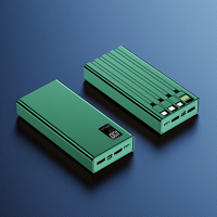 Nouveau design Chargeur portable Power Banks avec 4 câbles intégrés Affichage LED 20000mah Power Bank OEM Logo personnalisé Utilisation mobile