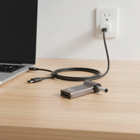 Adaptateur de charge USB-C coudé pour ordinateur portable, connecteur femelle Type-C vers prise jack DC mâle, chargeur d'alimentation PD 100W, embout rond