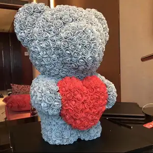 2020 best gift 50cm standing rose bear Wedding Party Decoration Valentine's Day Girlfriend teddy flower with gift box