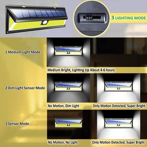 Drop Shipping 2 Optional Modes Wireless <strong>Security</strong> Lamp Motion <strong>Sensor</strong> IP44 Waterproof Yard <strong>Fence</strong> Solar LED Wall Lights Outdoor - Product Image 3