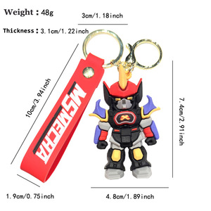 Cartoon <b>Car</b> Robot Figurine Keychain Backpack Pendant Key Chain Small <b>Ornament</b> Gift Wholesale - Product Image 4