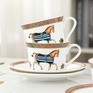 Creative Retro <b>Coffee</b> Cup Ceramic <b>Gift</b> Big Mug Tea Cup and Plate <b>Set</b> - Product Image 4