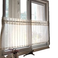 Cortina Opaca Transpirable Antipolvo Autoadhesiva de Estilo Japonés para Ventanas Pequeñas, Bloquea el Flujo de Aire