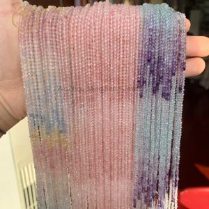 2 mm Fein Geschnittene Facettierte Echte Natürliche Edelsteinperlen für Schmuckherstellung DIY Designer-Perlen Facettierter Stein - Product Image 5