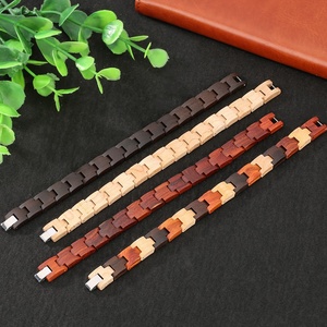 Pulsera de madera hecha a mano para hombre, elegante y Natural, pulsera de madera - Product Image 4