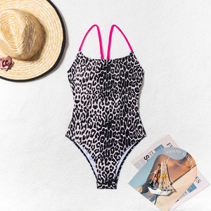 Maillot de bain une pièce sexy imprimé léopard avec coussinets de soutien-gorge sans armatures Smlxl en fibre de polyester - Product Image 2